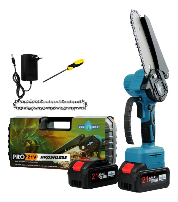 Motosierra 6″ Inalámbrica Kit 2 Baterías Ecodrop Premium - Imagen 2