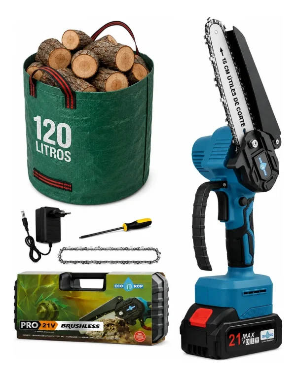 Motosierra de 6"+ Batería + Accesorios Ecodrop Premium