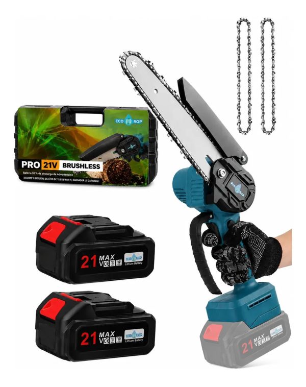 Motosierra 6″ Inalámbrica Kit 2 Baterías Ecodrop Premium