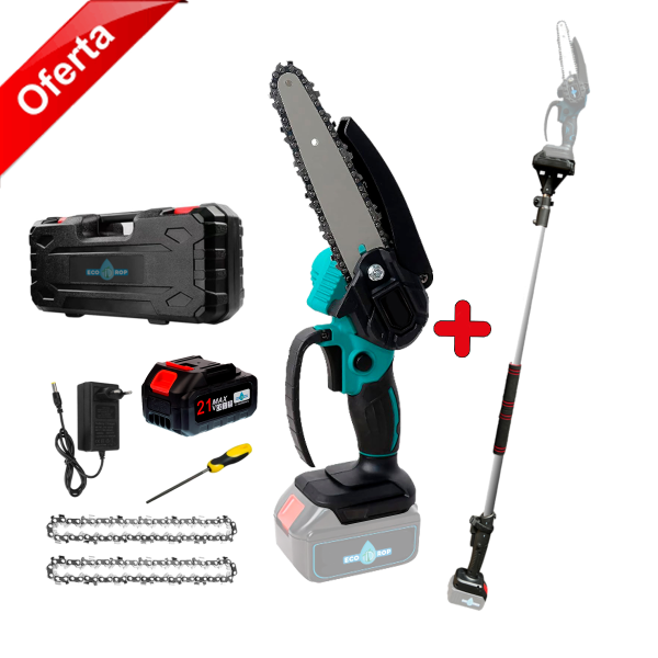 Mini Motosierra A Batería + Brazo Extensible Ecodrop