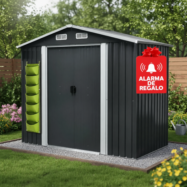 Galpón Prefabricado Reforzado 2,5M2 Alarma + Regalo Ecodrop