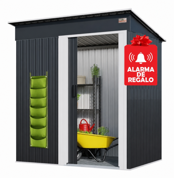 Galpón Prefabricado Reforzado 1,6M2 con Alarma + Regalo