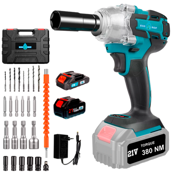 Llave De Impacto Atornillador 2 Bat. 21v Ecodrop Premium