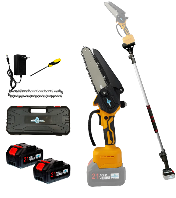 Combo Motosierra 2 Baterías + Brazo Extensible Ecodrop Max