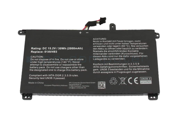 Batería Para Notebook LENOVO T470 T480 T570 (Interna)