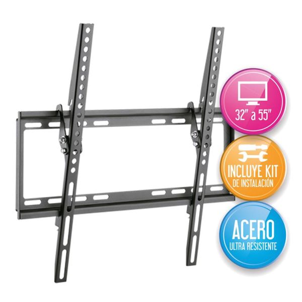 Soporte Para TV 32" a 55" Inclinable Con Kit de Instalación