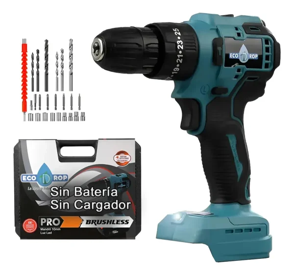 Taladro Percutor Atornillador 10mm Ecodrop Sin Batería